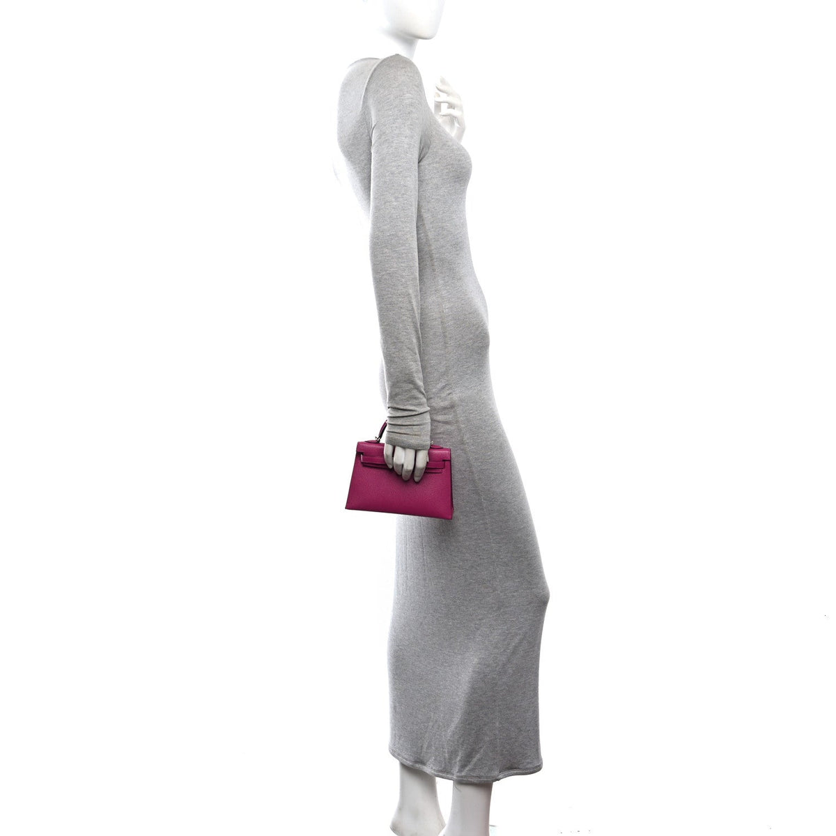 Epsom Mini Kelly Sellier 20 Rose Pourpre