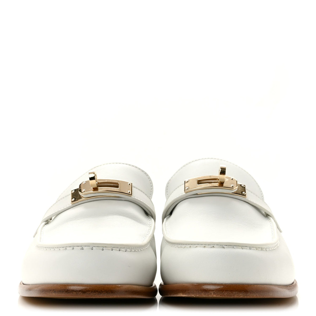 Calfskin Womens Destin Loafers 38 White