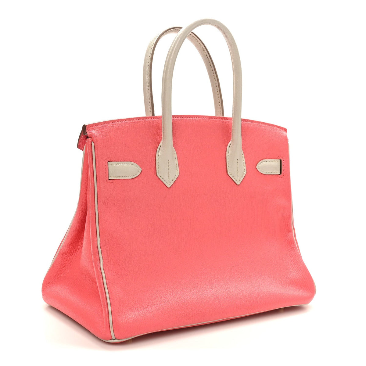 Chevre Mysore Horseshoe Birkin 30 Rose Lipstick Gris Perle