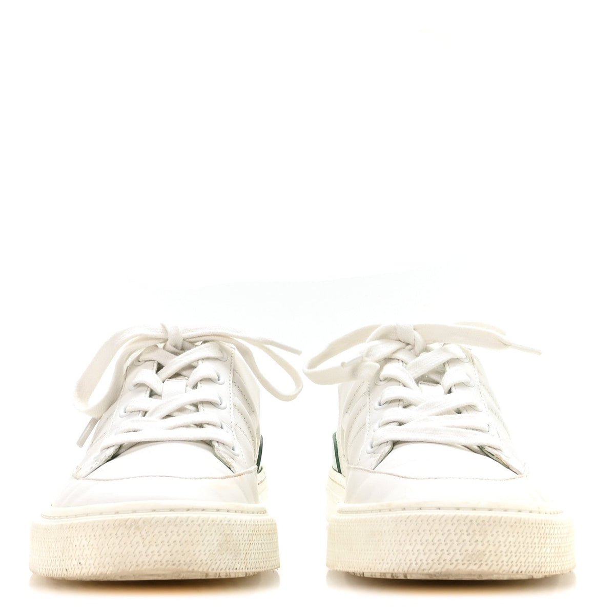 Crocodile Calfskin Deep Sneakers White Vert Jade