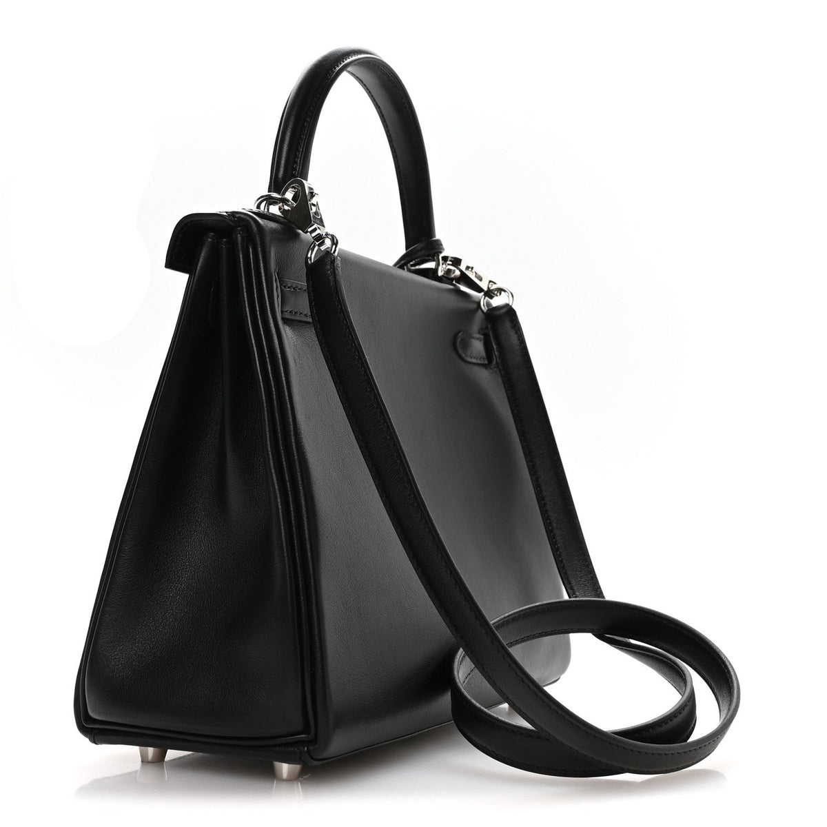 Cheri Calfskin Kelly Retourne 25 Black