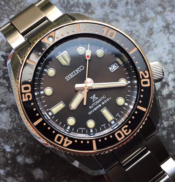 Seiko Prospex Sea Diver Automatic Brown Dial Silver Steel Strap Watch For Men - SPB240J1