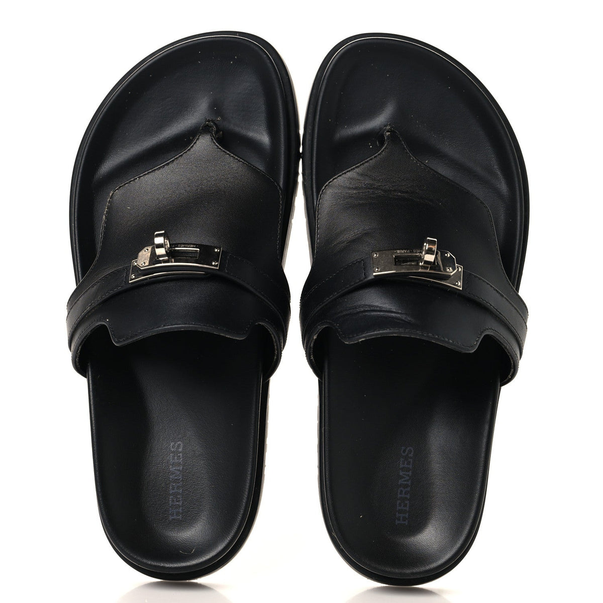 Calfskin Womens Empire Sandals 37.5 Black
