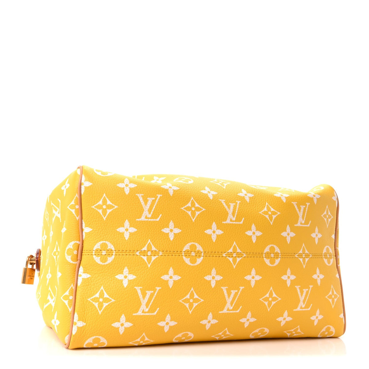 Calfskin Monogram Speedy P9 Bandouliere 30 Jaune Mat