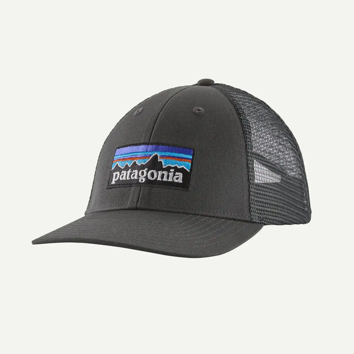 Patagonia P-6 Logo LoPro Trucker Hat – White with Redtail Rust