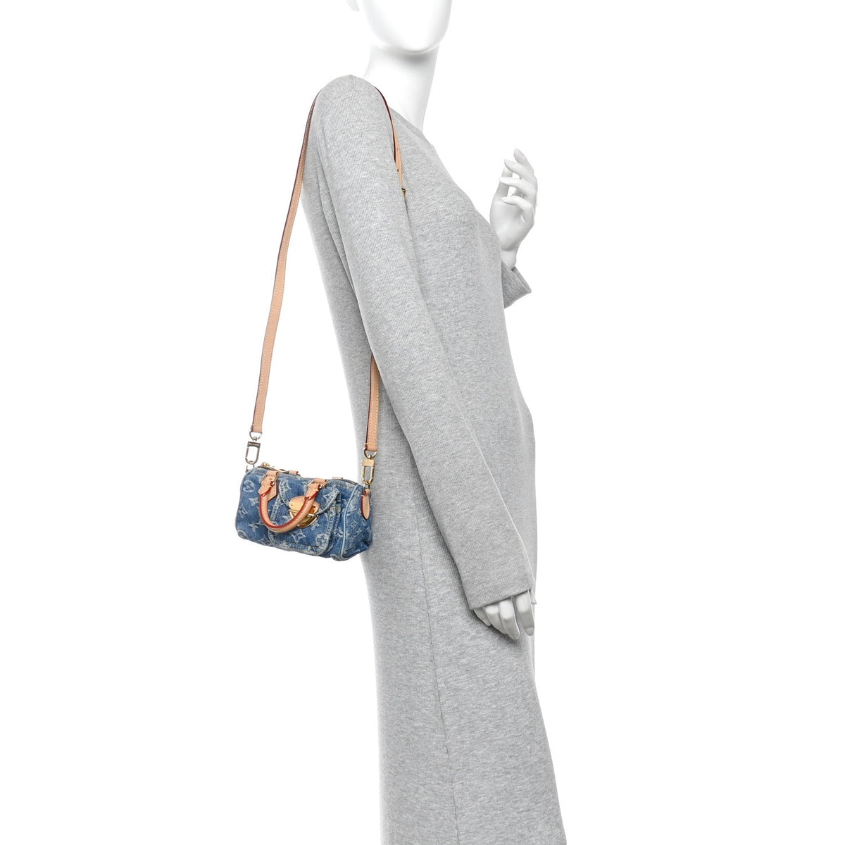 Monogram Denim Nano Speedy Blue