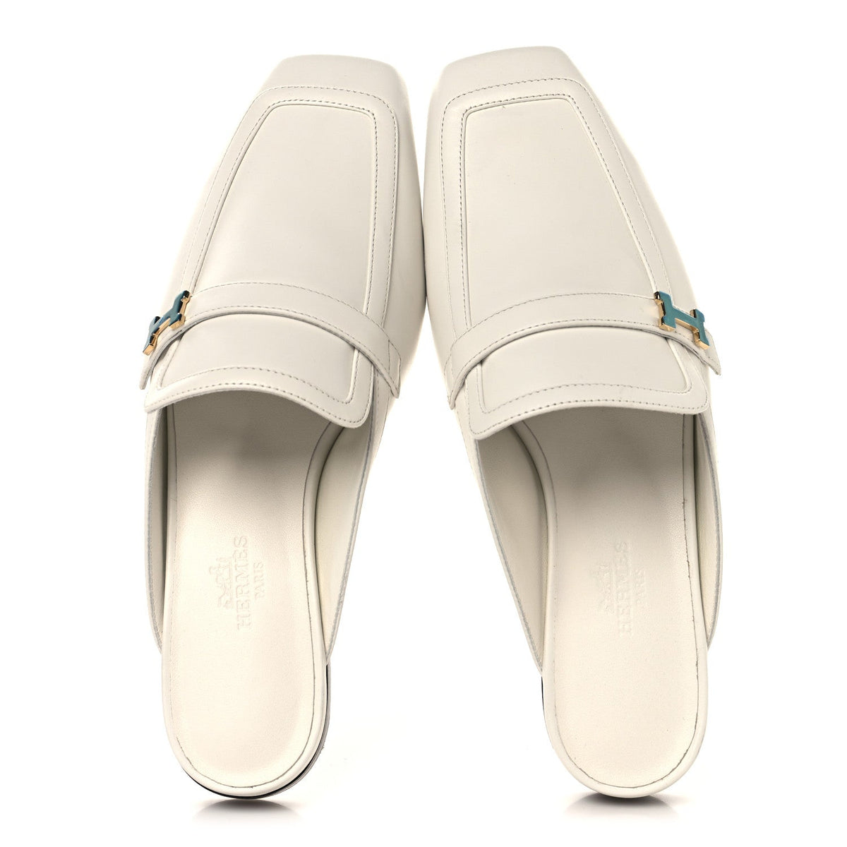 Calfskin Womens Groupie Mules White