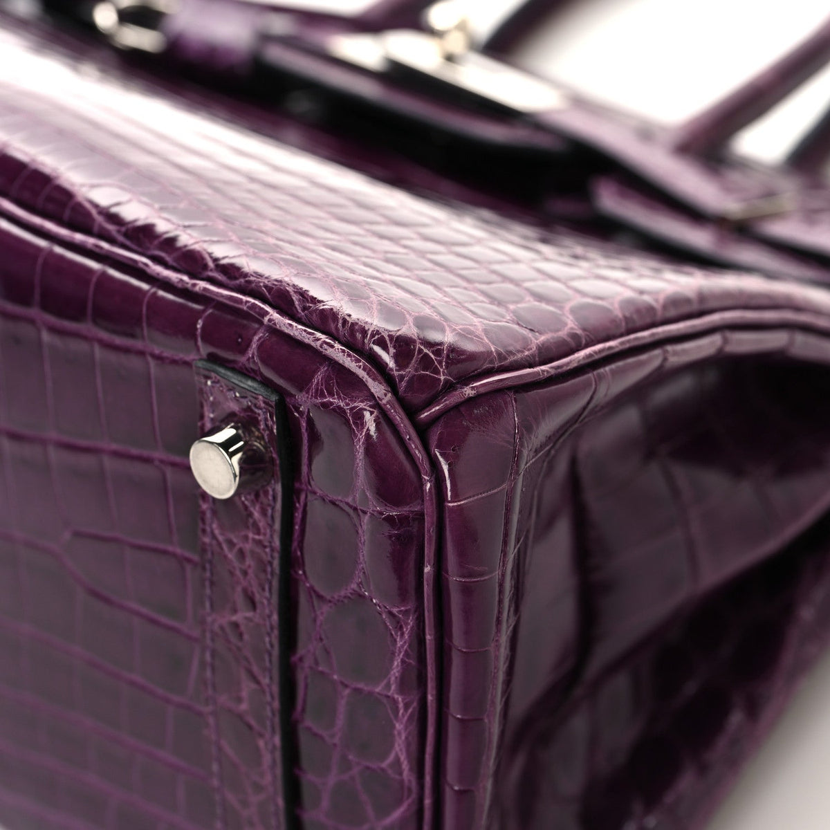 Shiny Niloticus Crocodile Birkin 30 Amethyst