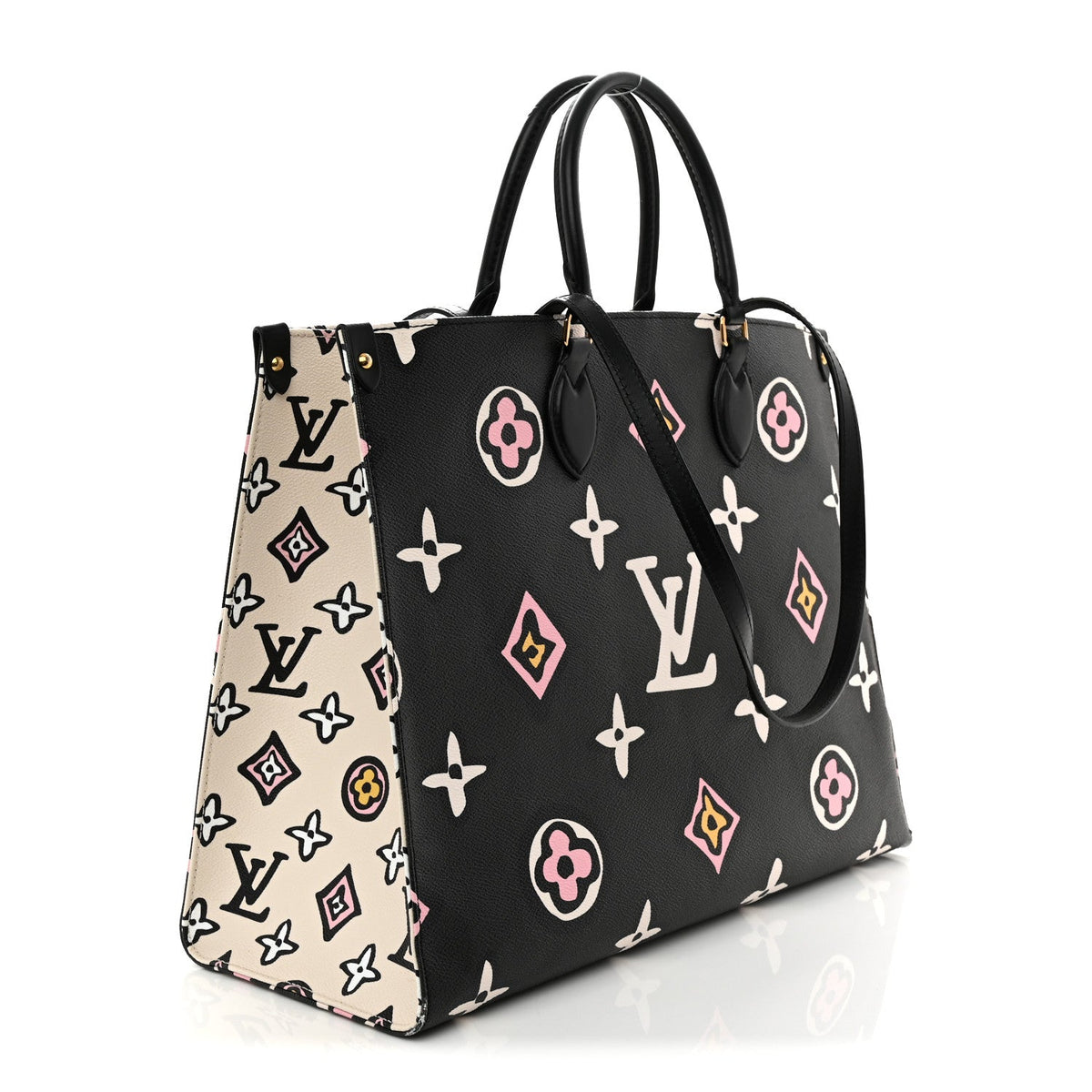 Monogram Giant Wild At Heart Onthego GM Black