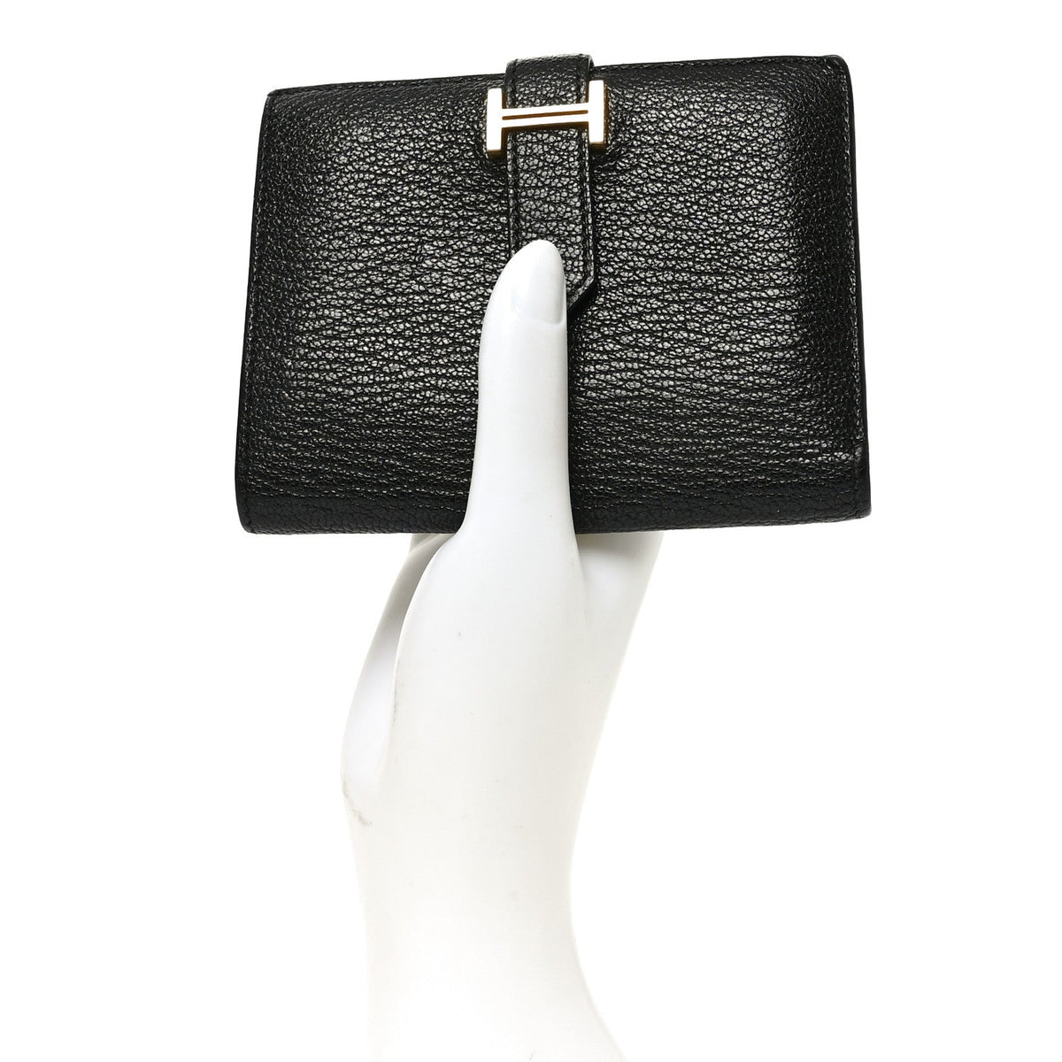 Chevre Mysore Bearn Compact Wallet Black