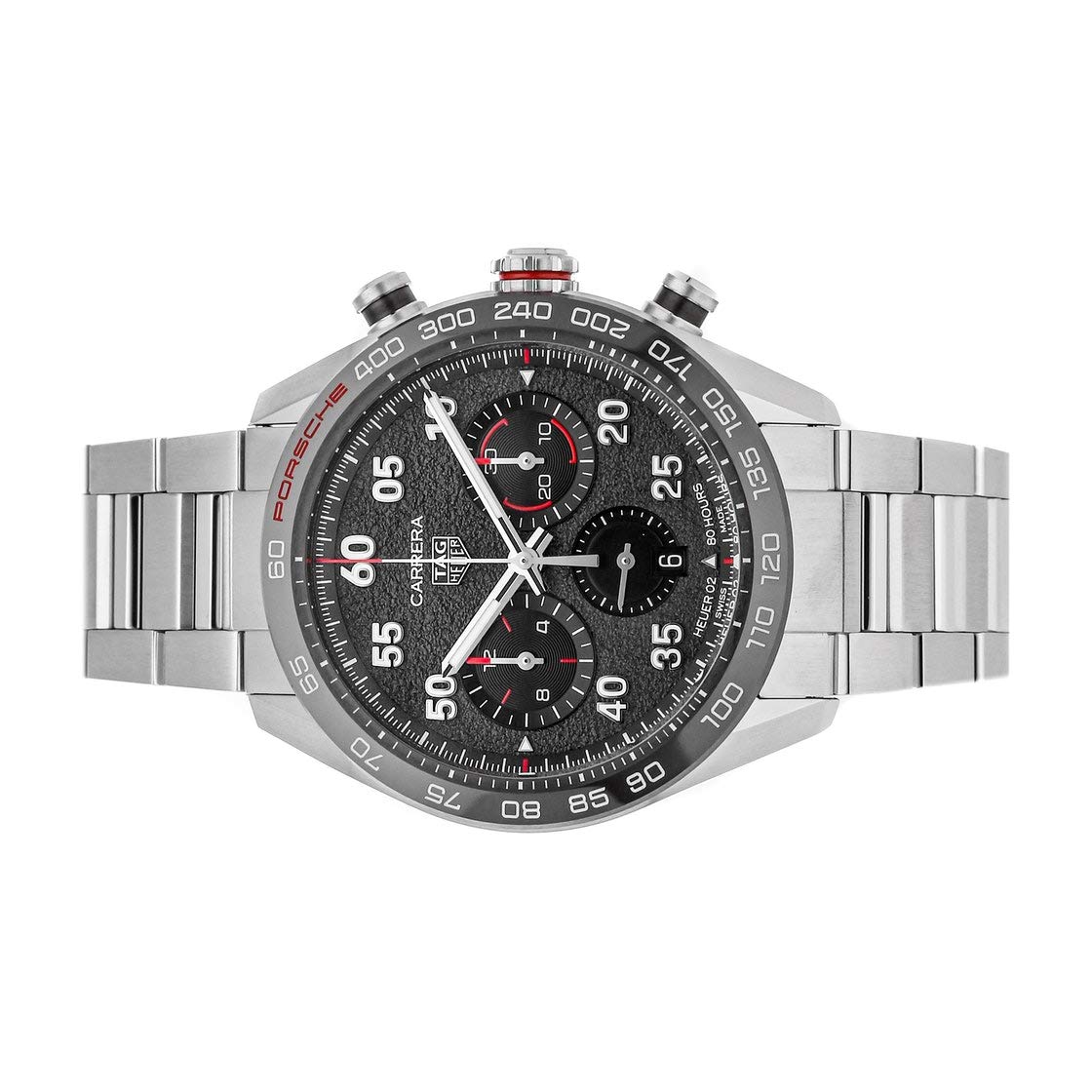 Tag Heuer Carrera Porsche Chronograph Grey Dial Silver Steel Strap Watch for Men - CBN2A1F.BA0643