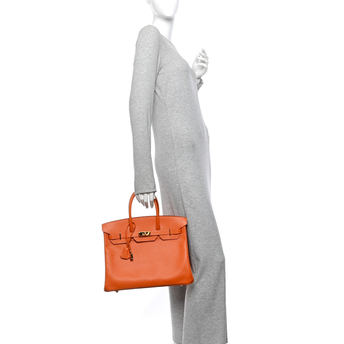 Epsom Birkin 35 Orange
