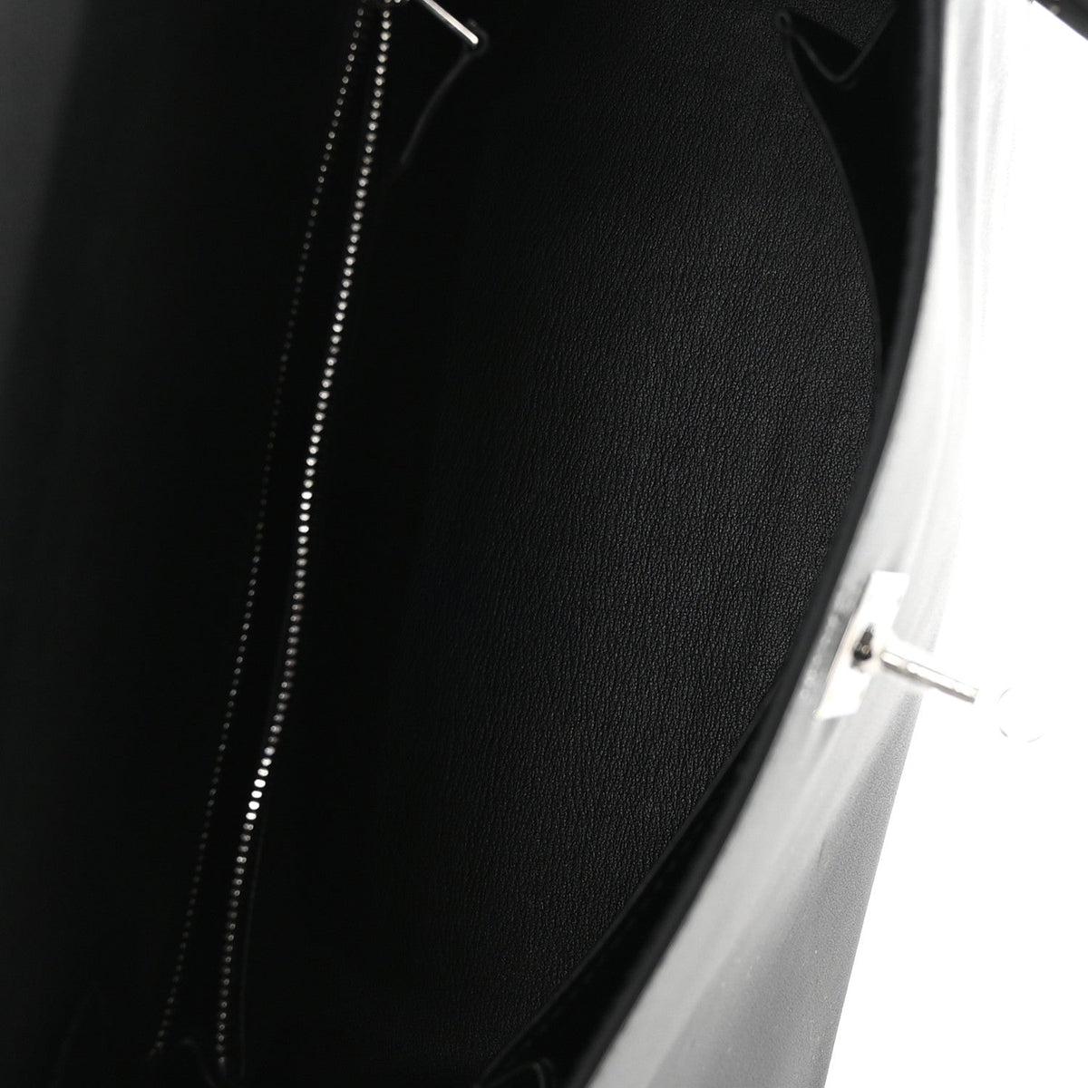 Cheri Calfskin Kelly Retourne 25 Black