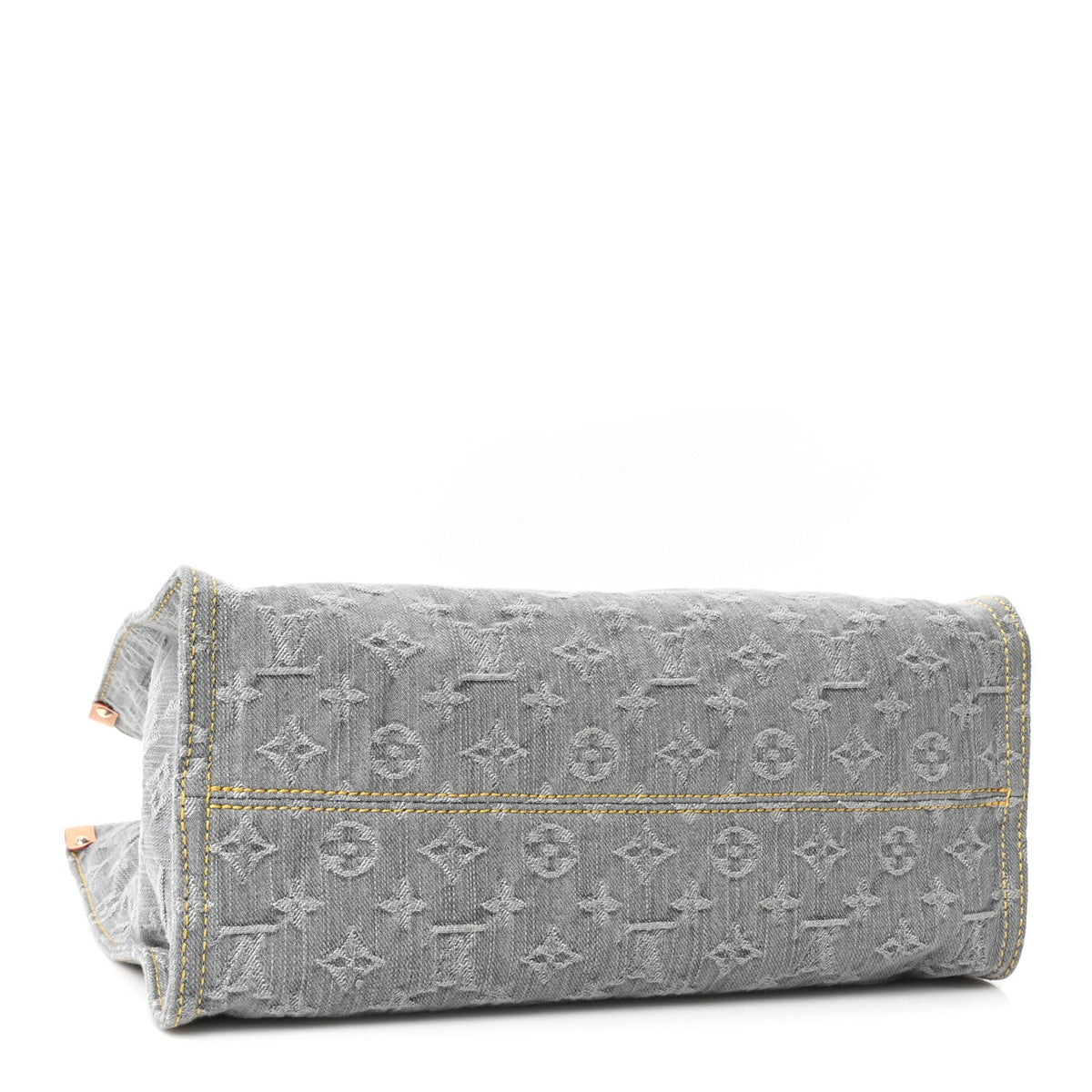 Monogram Denim Onthego MM Washed Gray