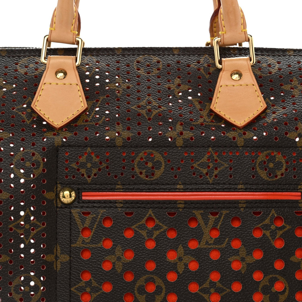 Monogram Perforated Speedy 30 Fuchsia