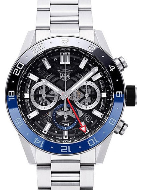 Tag Heuer Carrera Chronograph Blue Dial Silver Steel Strap Watch for Men - CBG2A1Z.BA0658