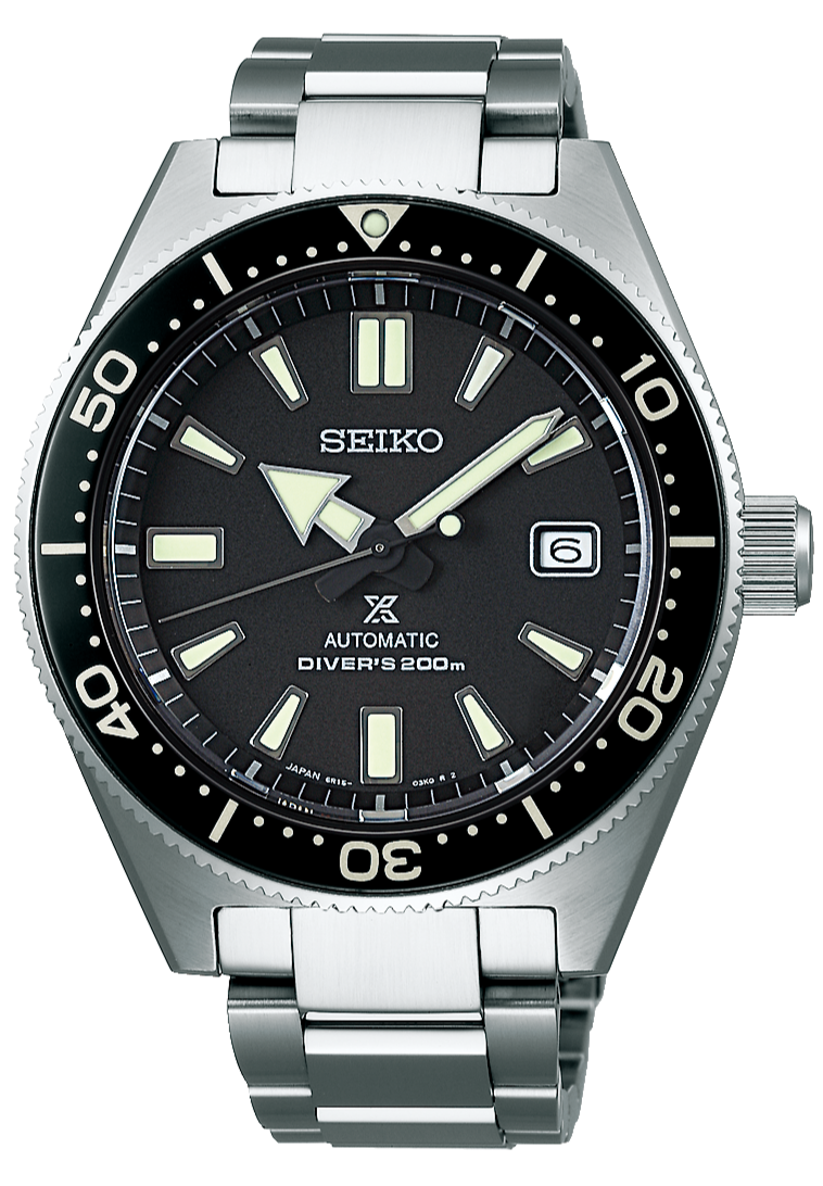 Seiko Prospex Automatic Diver Black Dial Silver Steel Strap Watch For Men - SPB051J1