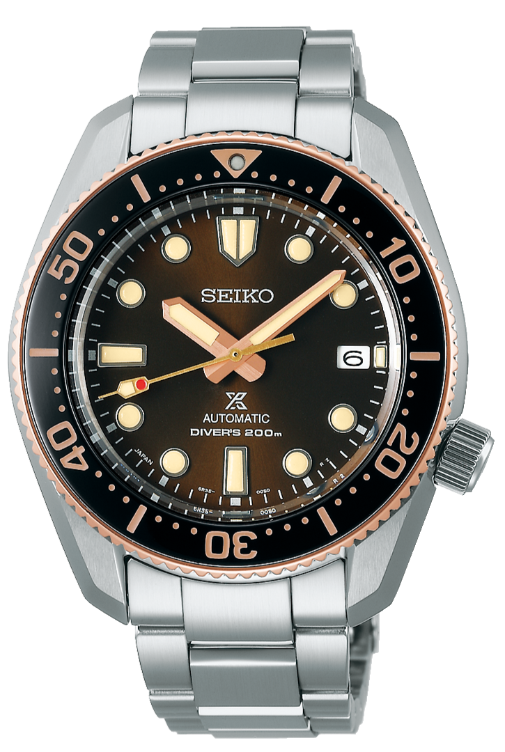 Seiko Prospex Sea Diver Automatic Brown Dial Silver Steel Strap Watch For Men - SPB240J1