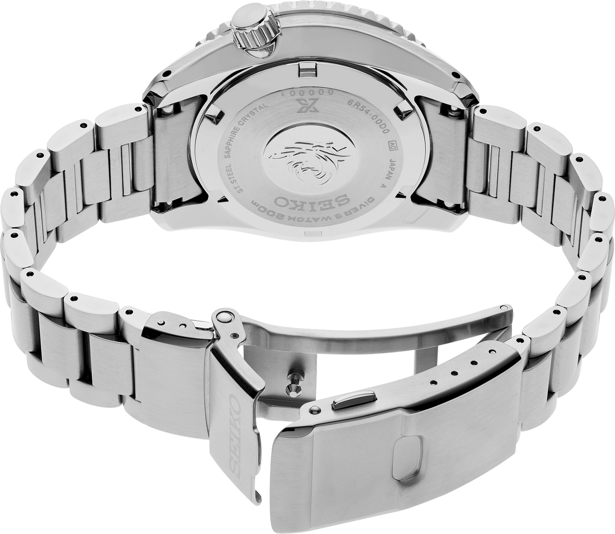 Seiko Prospex GMT Divers Automatic Marine Green Dial Silver Steel Strap Watch For Men - SPB381J1
