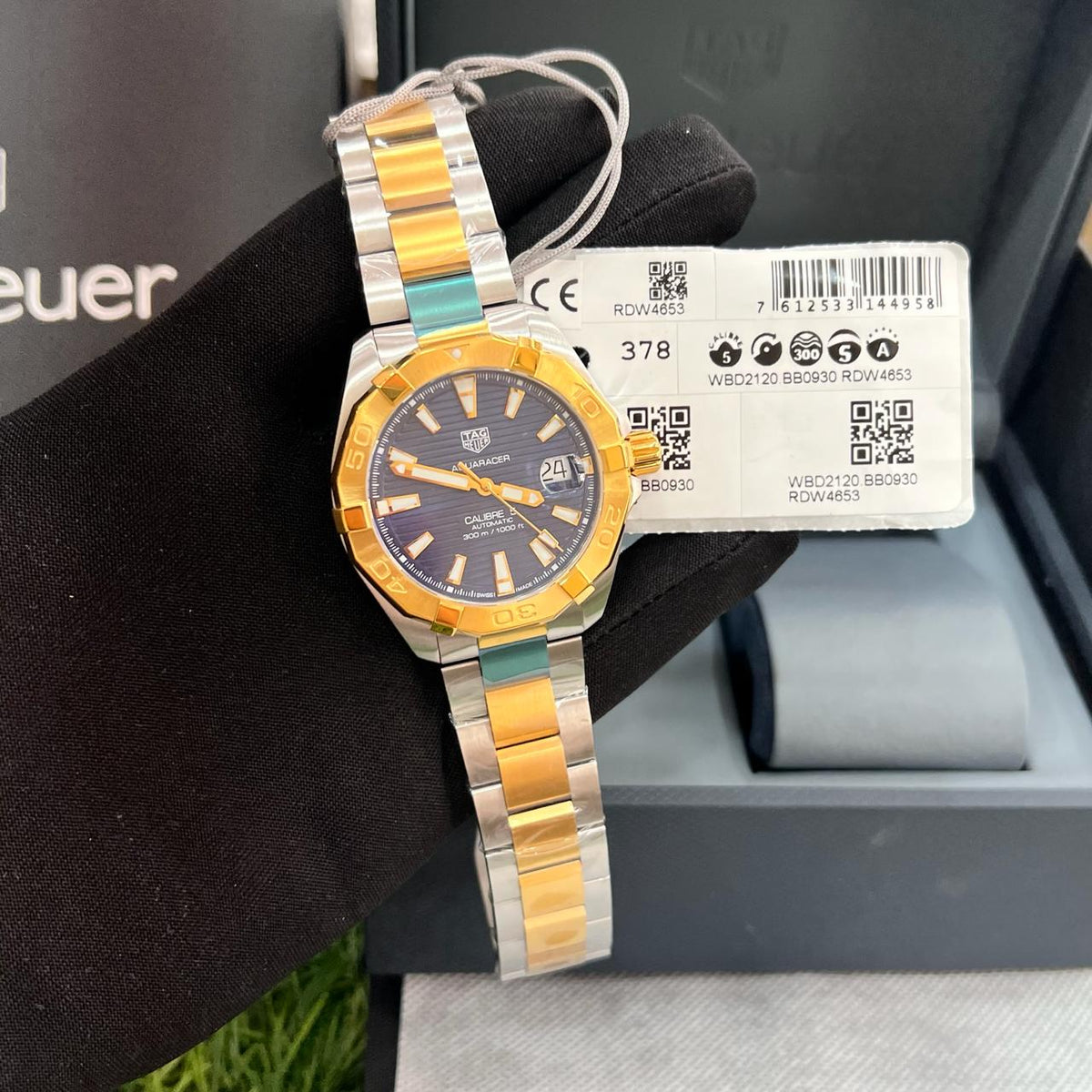 Tag Heuer Aquaracer Calibre 5 Blue Dial Two Tone Steel Strap Watch for Women - WBD2120.BB0930