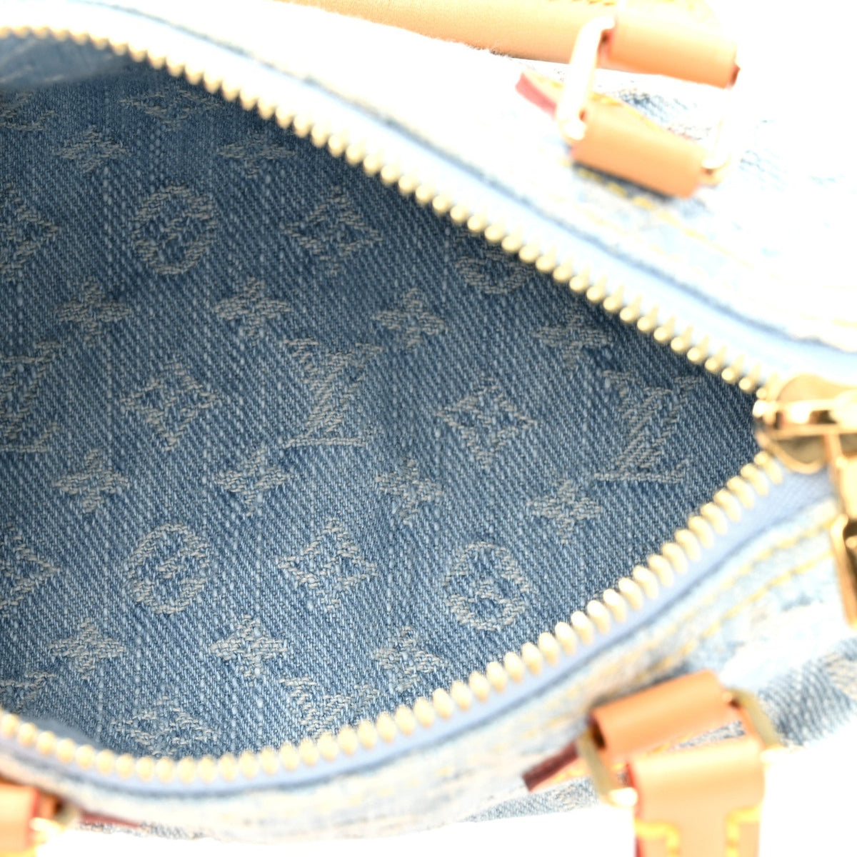 Monogram Denim Nano Speedy Sky Blue