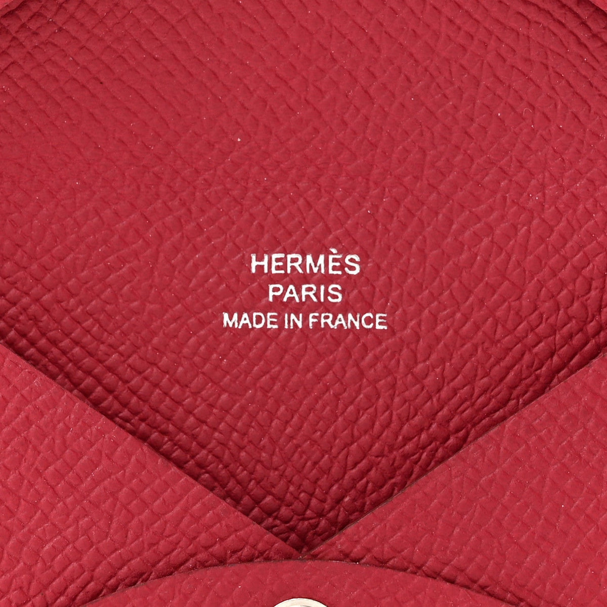 Epsom Calvi Card Case Rubis