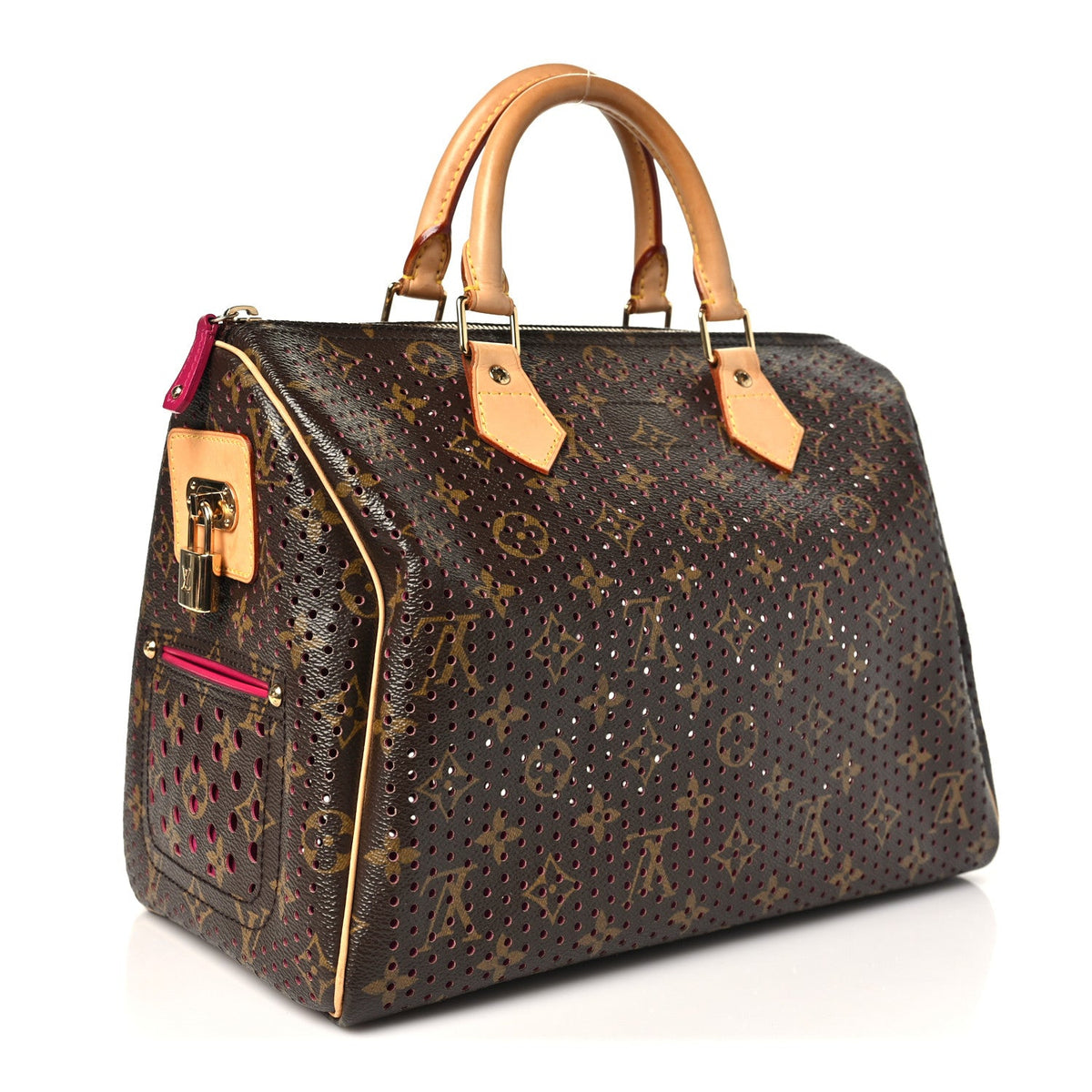 Monogram Perforated Speedy 30 Fuchsia