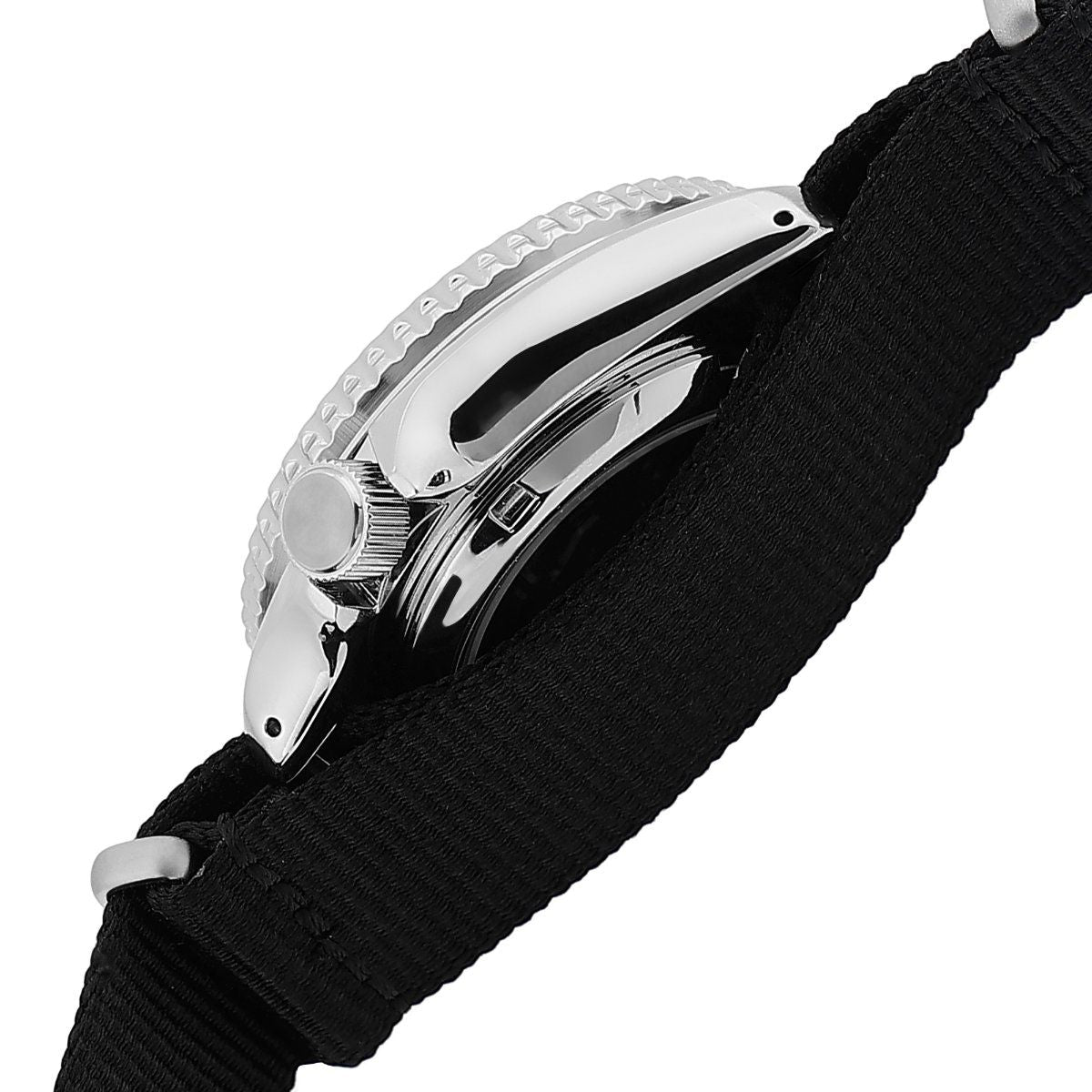 Seiko 5 Sports SKX Automatic Black Dial Black NATO Strap Watch For Men - SRPD55K3