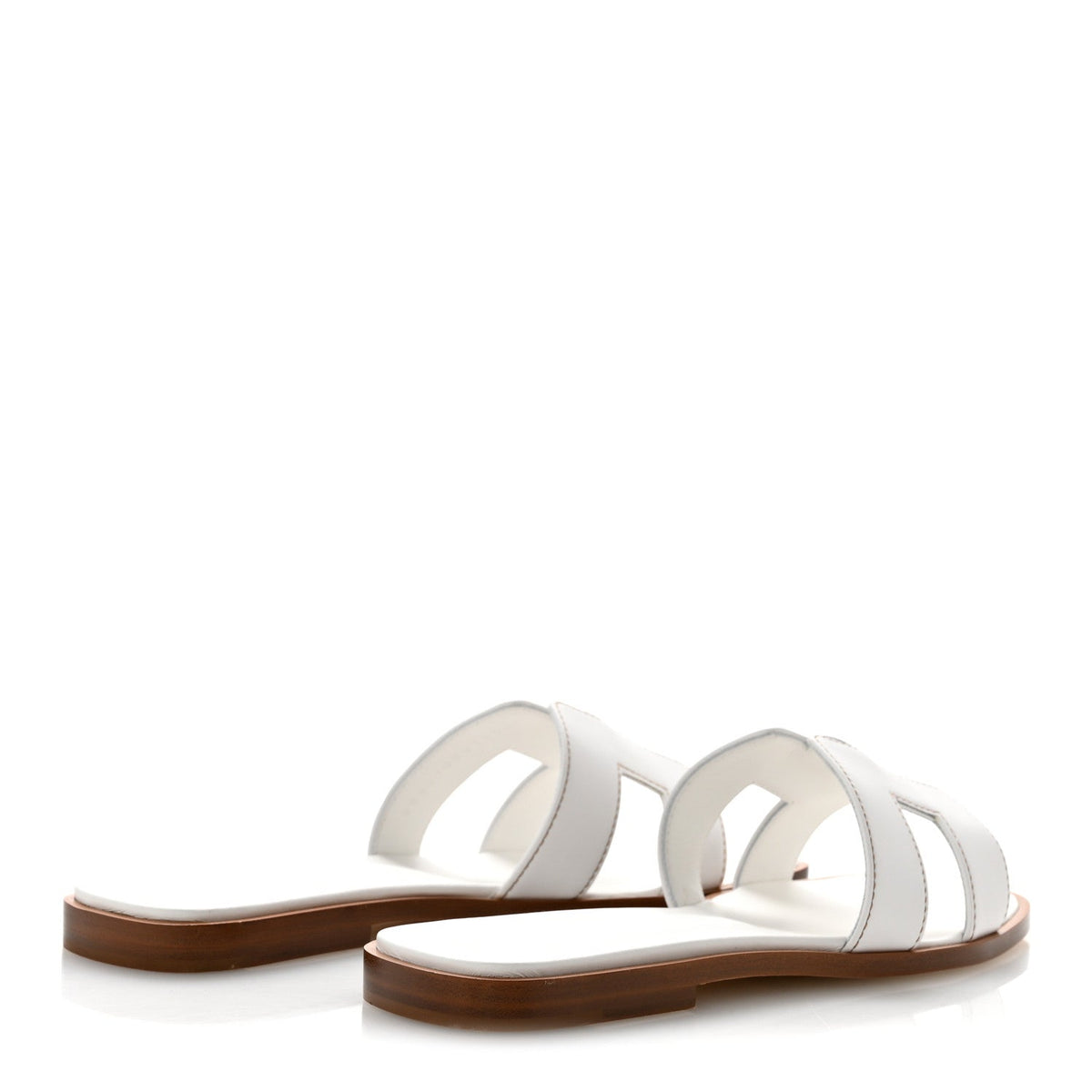 Box Calfskin Oran Sandals White