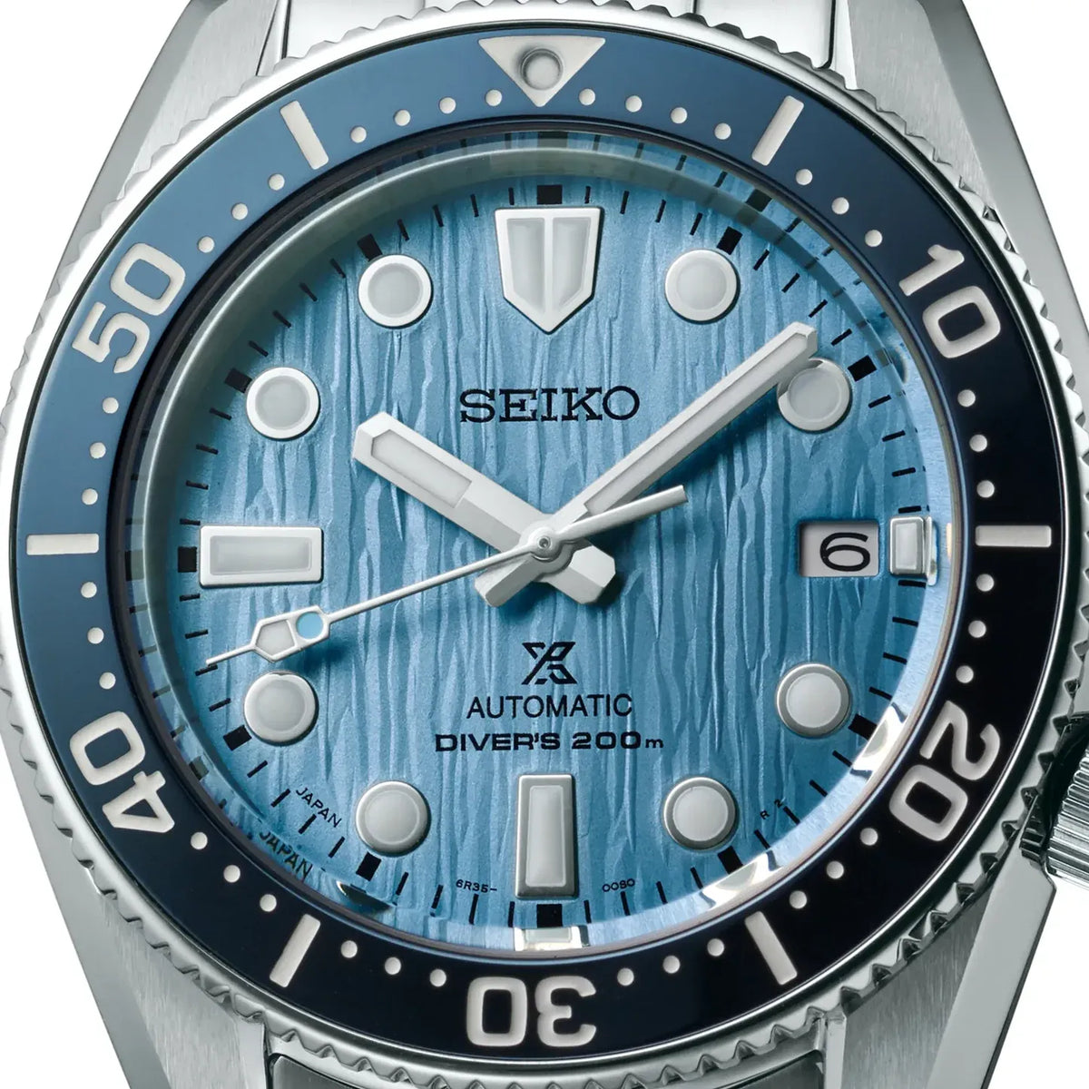 Seiko Prospex Glacier Save The Ocean Special Edition Automatic Blue Dial Silver Steel Strap Watch for Men - SPB299J1