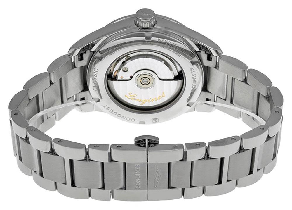 Longines Conquest Classic Automatic Stainless Steel Black Dial GMT Date Mens Watch L2.799.4.56.6