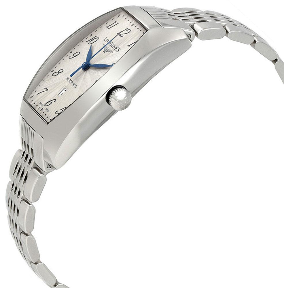 Longines Evidenza Automatic Stainless Steel Tonneau Silver Dial Date Unisex Watch L2.342.4.73.6