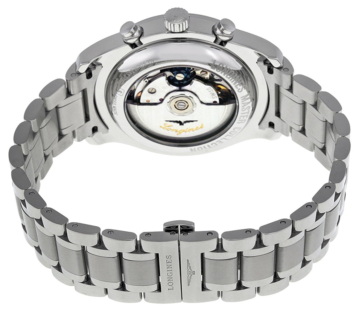 Longines Master Collection Automatic Chronograph Stainless Steel Silver-Tone Dial Date Mens Watch L2.759.4.78.6