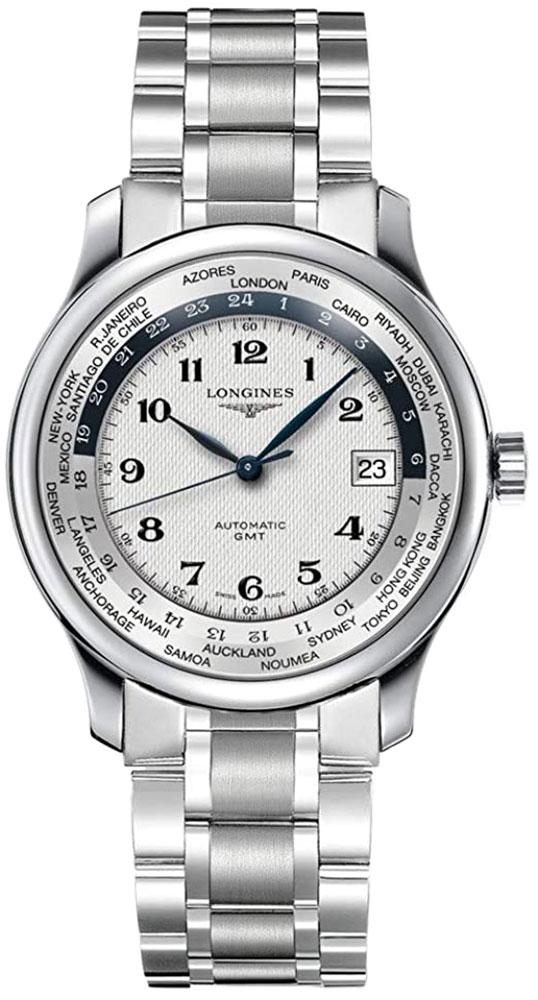 Longines Master Collection Automatic GMT Stainless Steel Silver Dial Date Mens Watch L2.631.4.70.6