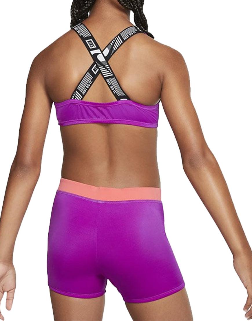 Girls' Crossback 2Piece Swimsuit :Vivid Purple