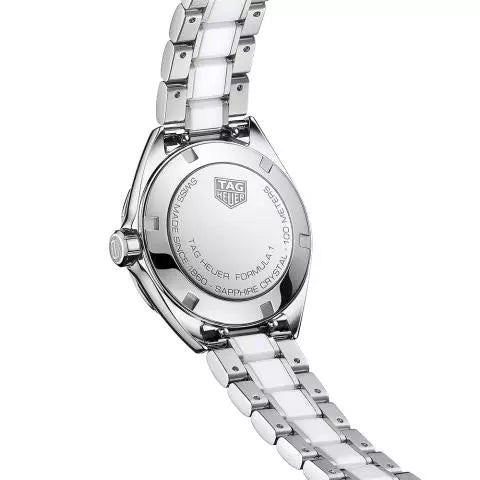 Tag Heuer Formula 1 Diamonds White Dial Two Tone Steel Strap Watch for Women - WBJ141AD.BA0974