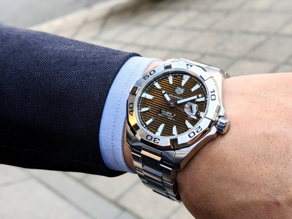 Tag Heuer Aquaracer Sunray Brown Dial Watch for Men - WAY2018.BA0927