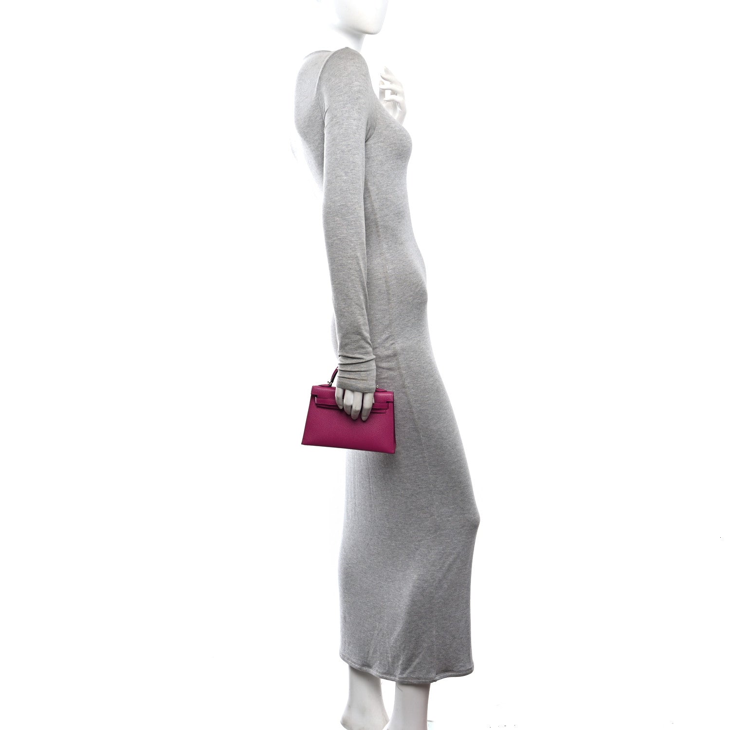 Epsom Mini Kelly Sellier 20 Rose Pourpre