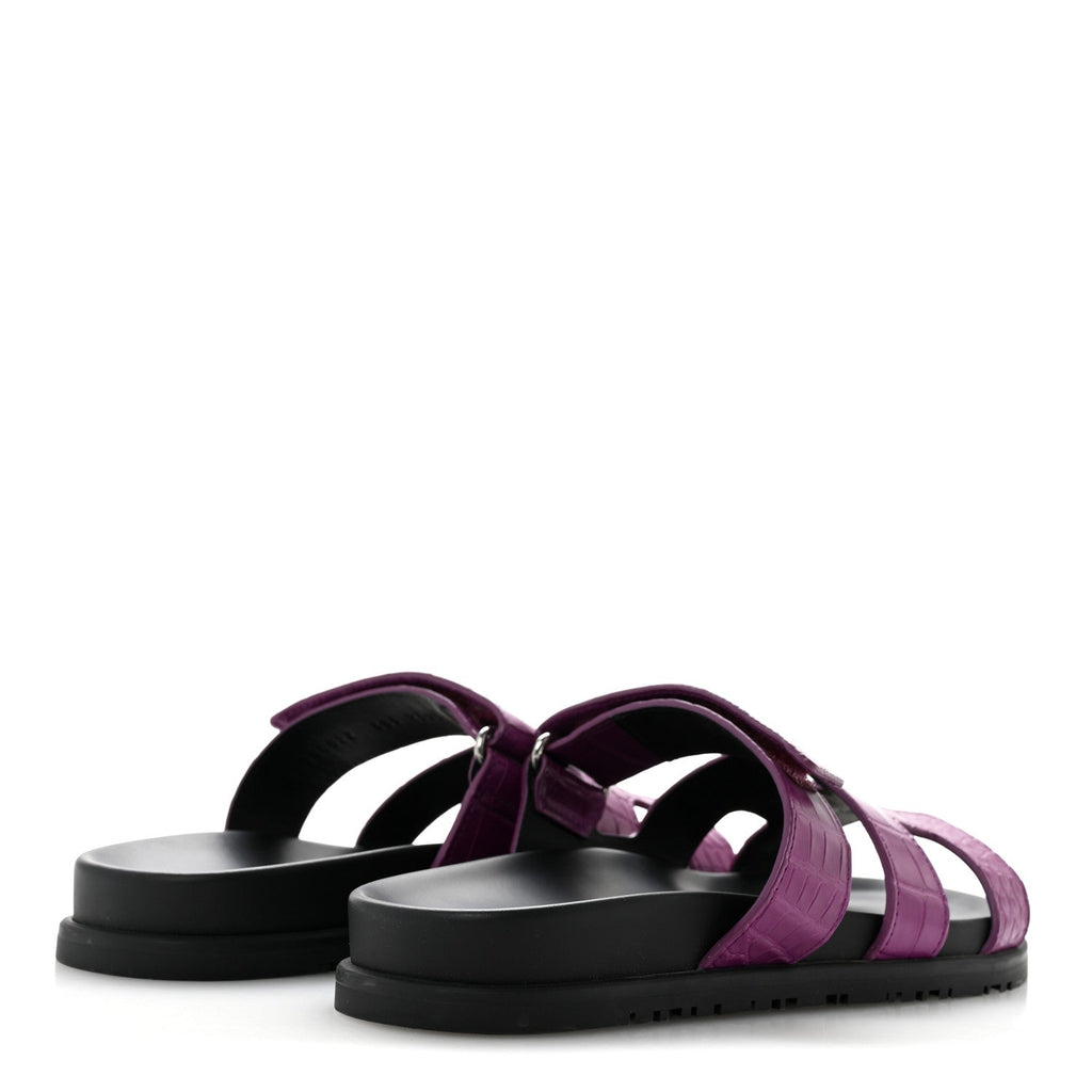 Matte Alligator Womens Chypre Sandals 38.5 Anemone