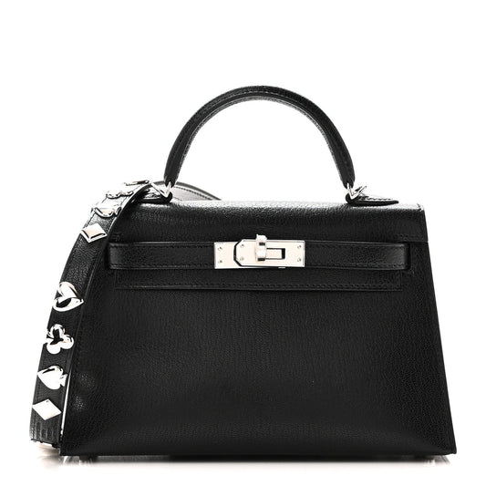 Chevre Chamkila Clou de Coeur Mini Kelly Sellier 20 Black