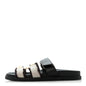 Techno Fringed H Canvas Caflskin Womens Chypre Sandals Prunoir Black