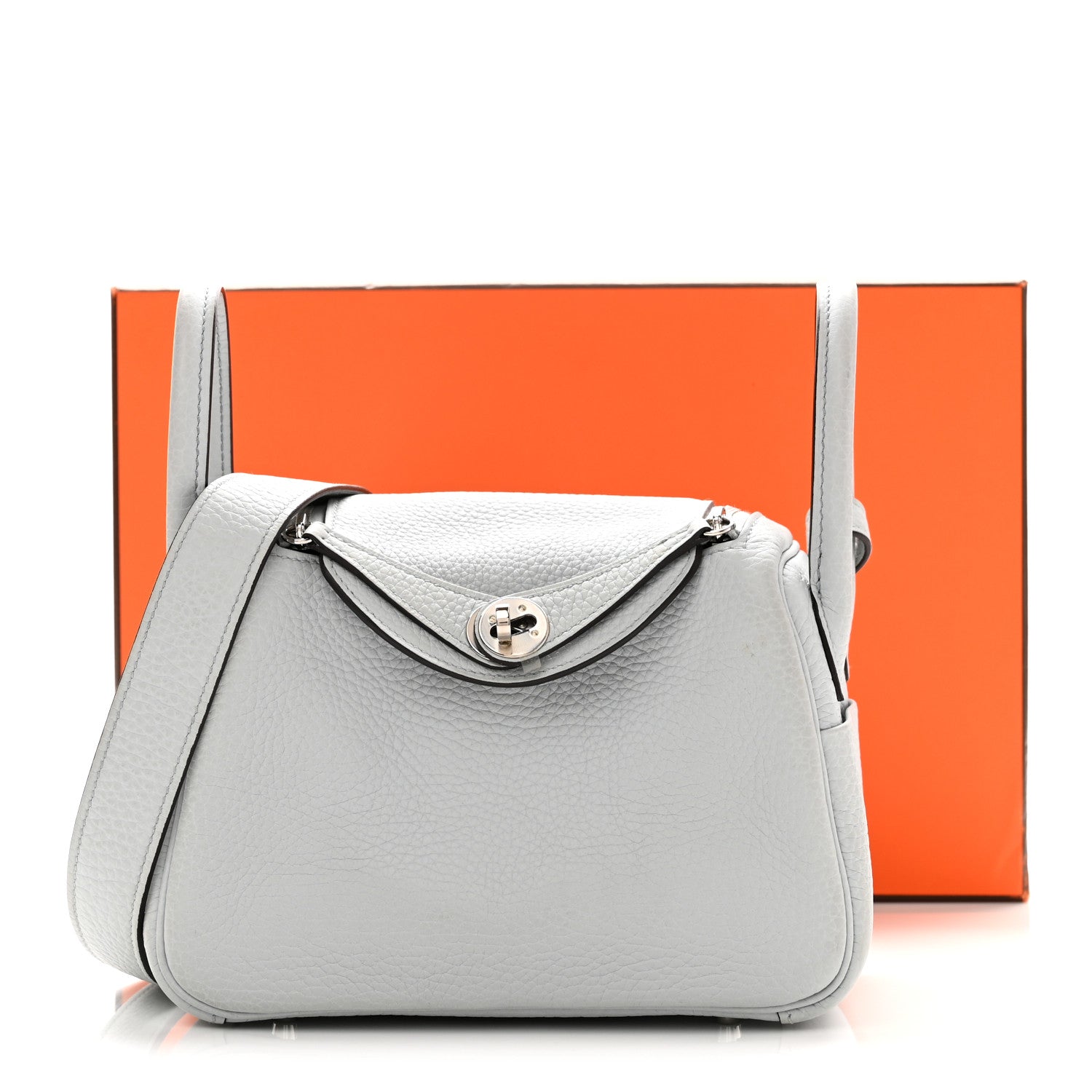 Taurillon Clemence Mini Lindy 20 Bleu Pale