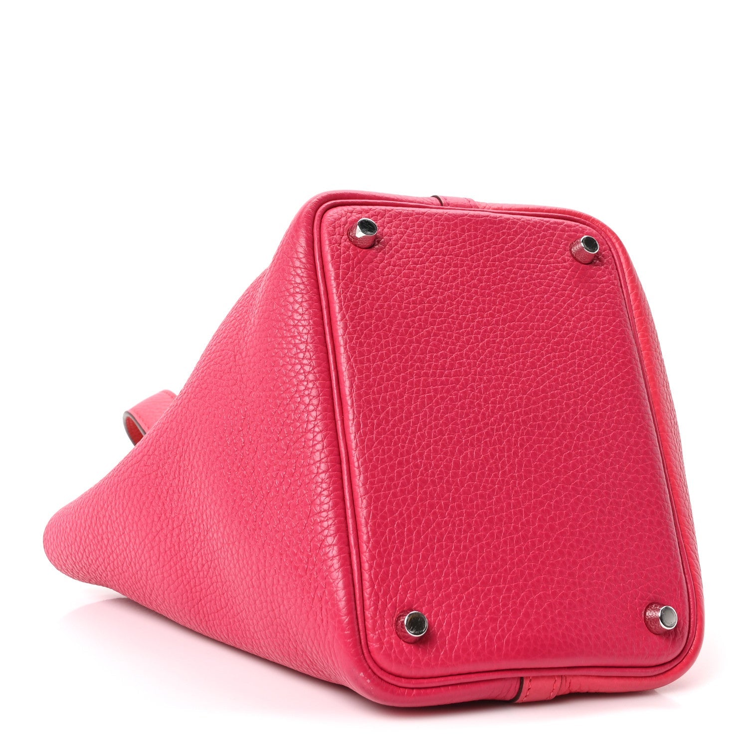Taurillon Clemence Tri-Color Picotin Lock 18 PM Rose Extreme Rose Mexico Rouge De Coeur