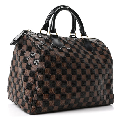 Damier Paillettes Speedy 30 Black