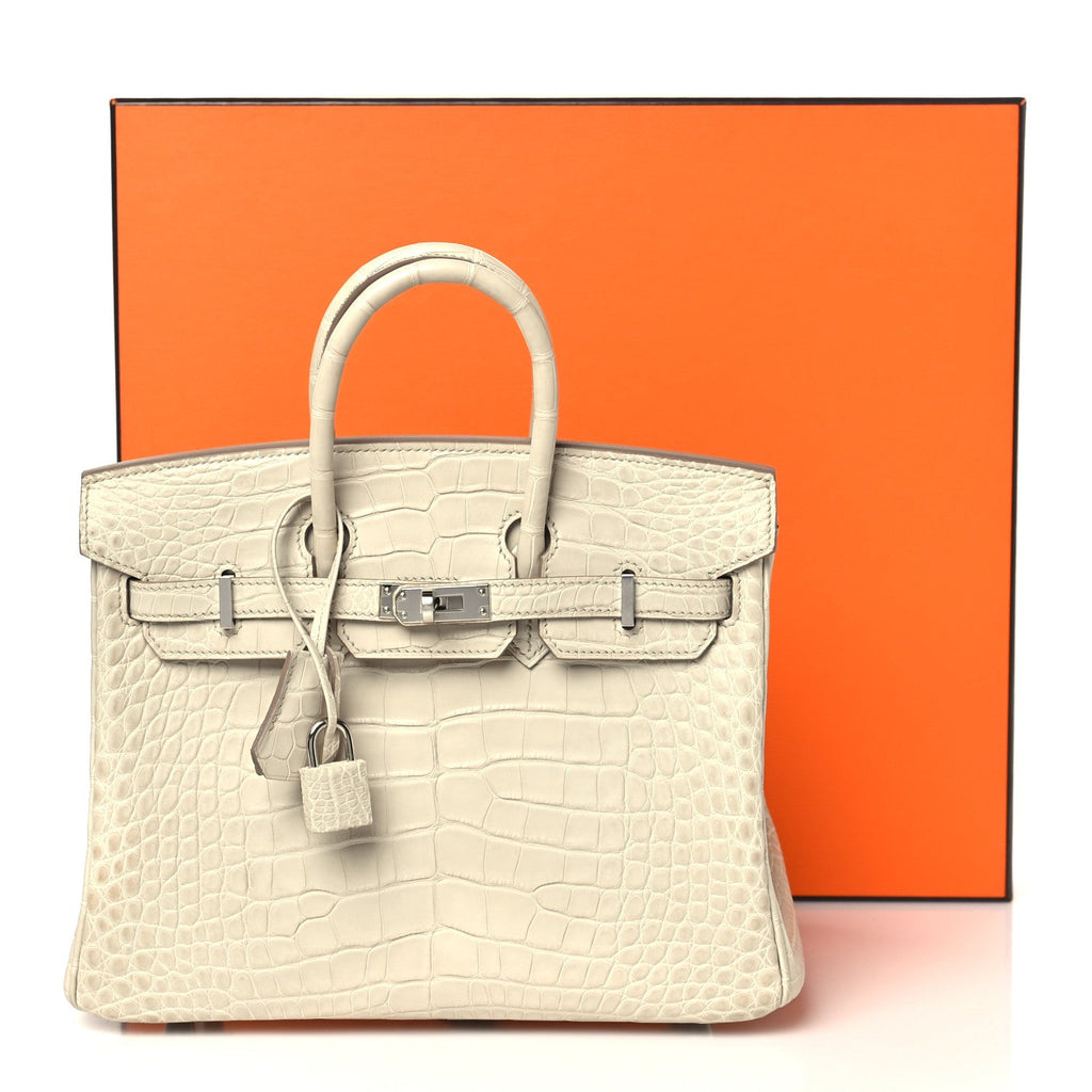 Matte Alligator Birkin 25 Beton