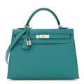 Epsom Kelly Sellier 32 Bleu Paon