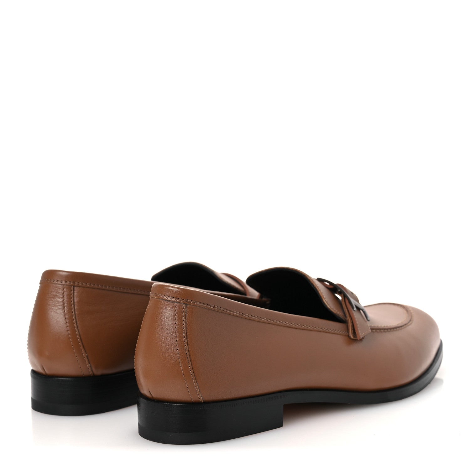 Calfskin Mens Monterey Loafers 41.5 Marron Teck