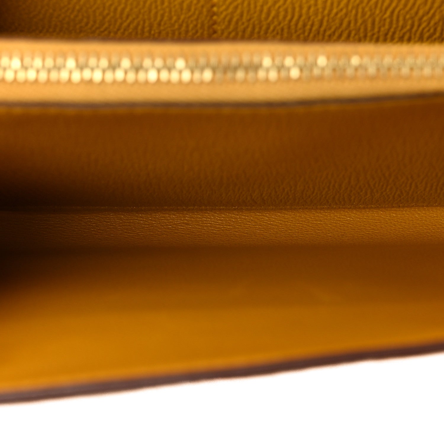 Shiny Alligator Constance Short Wallet Jaune Ambre