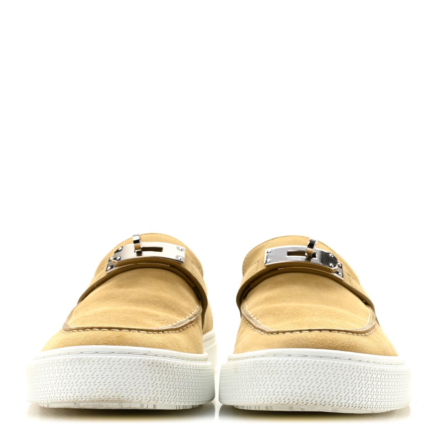 Suede Goatskin Game Slip On Sneakers 41 Beige Lin