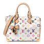 LV X TM Monogram Multicolor Speedy Bandouliere 25 White